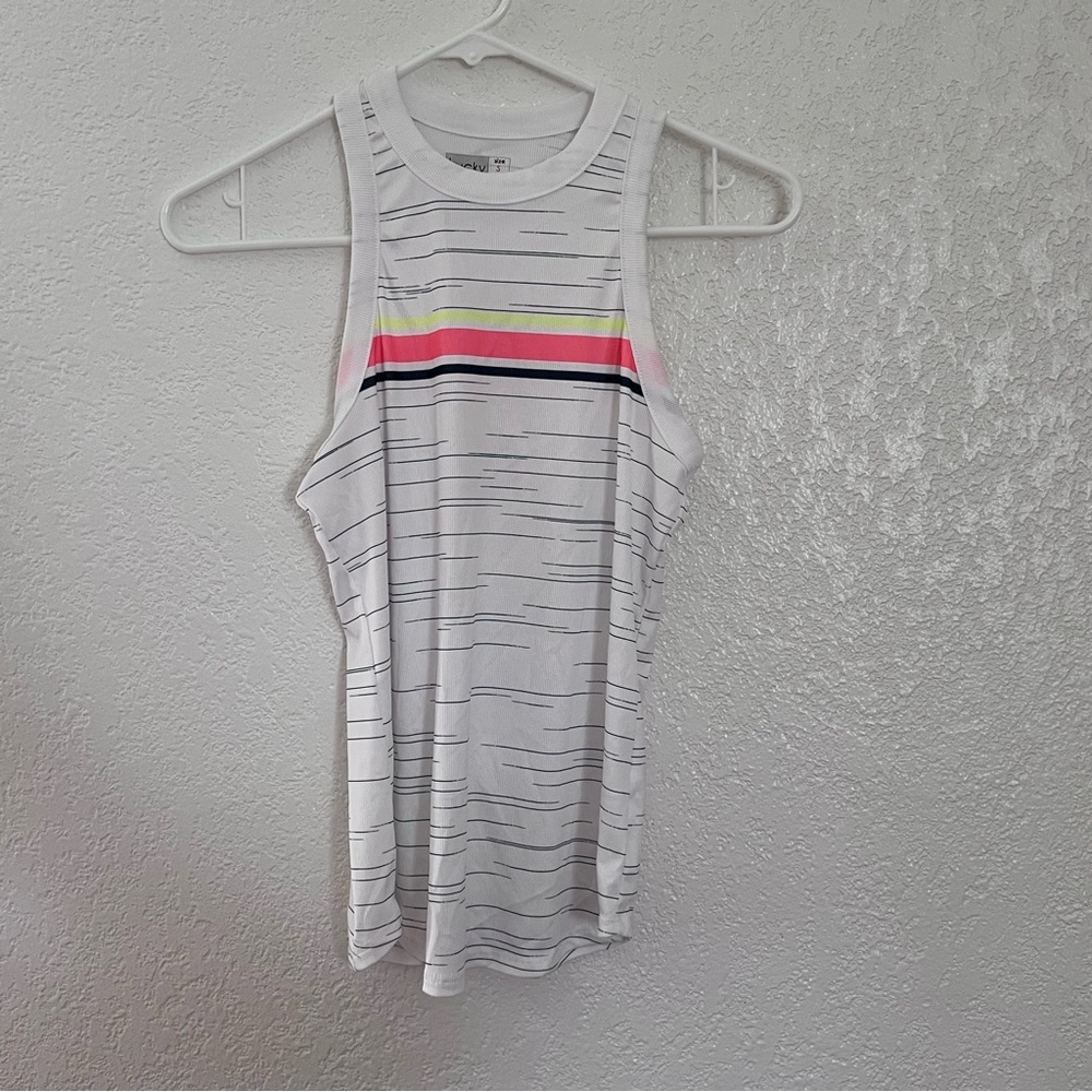 White Striped Women's Tank Top